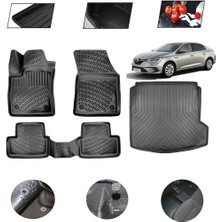 OtoLine Renault Megane 4 Sedan Sag Kulaklı 2018 Model 4d Bagaj Paspas Set