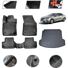 OtoLine Renault Megane 4 Sedan Çift Kulaklı 2024 Model 4d Bagaj Paspas Set