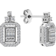 Sirius Baget Pırlanta Taşlı Işık Yolu Küpe