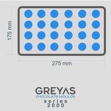 Greyas Moulds Yuvarlak Pralin Çikolata KALIBI-1297