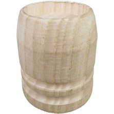 Hayaller Dükkanı 20 Adet Ağaç Kütük Tealight Mumluk Silindir Çizgili Naturel Pk:1