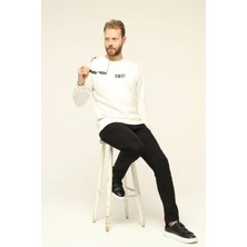 Owut Collection Bisiklet Yaka Baskılı Sweatshirt