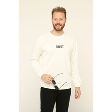 Owut Collection Bisiklet Yaka Baskılı Sweatshirt