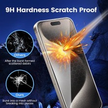 SPHONE iPhone 15 Pro Uyumlu Seramik Nano Esnek Ekran Cam Koruyucu Çizilmez 5d Glass Screen Protector