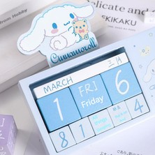 Luoxinguo Cinnamoroll Sanrio Ahşap Yaratıcı Sevimli Masaüstü Süsler Takvim Kalemlik Geri Sayım Çok Fonksiyonlu Ofis Mini Küçük Masa Takvimi (Yurt Dışından)