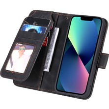 Forestl Digital Iphone 13 Mini Telefon Kılıfı Için 5.4 Inç Manyetik Kıyafet Baskılı Pu Deri Stand Kapağı Birden Fazla Kart Yuvası ve Nakit Cep-Siyah (Yurt Dışından)