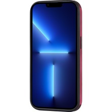 Forestl Digital Iphone 13 Pro Max Telefon Kılıfı Manyetik Kılıf Şok Geçirmez Pu Deri+Pc+Tpu Logo Telefon Kapak Kırmızısı (Yurt Dışından)