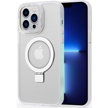 Forestl Digital Iphone 13 Pro Tpu+Pc Kickstand Matte Vaka Manyetik Telefon Kapağı Magsafe-White ile Uyumlu (Yurt Dışından)