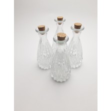 Seçilir Kristal Kesimli Vazo Şişe 4'lü 60 cc