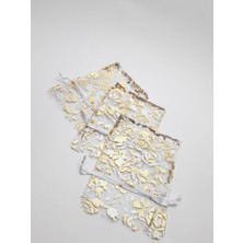 Seçilir Altın Tül Kına Kesesi 9 X12 cm  (25 Adet)