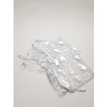 Seçilir Gümüş Tül Kına Kesesi 9 X12 cm  (25 Adet)