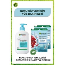 Garnier Nemlendiren Temizleyici 250 ml ve Yüz Maskesi Nem Bombası Canlandırıcı 28 gr x 2 Adet