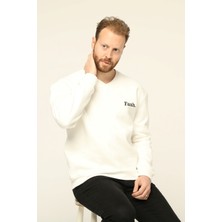 Owut Collection Ekru V Yaka Sweatshirt