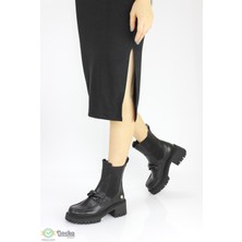 Mammamia Mammimia Kadın Hakiki Deri Ortopedik Kalın Taban Lastik Detaylı Bot M24/KB1315Y