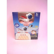 Popit Toys Elektronik Popit, Quick Push Konsol Uçan Astronot Model Pembe