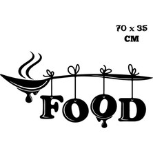 KT Store Food Mutfak Dekoratif Kaşıklı Duvar Sticker Yapıştırma (Sudan ve Nemden Etkilenmez)