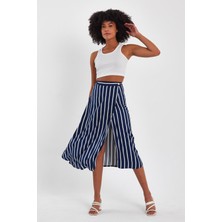 Alexander Gardi Çizgili Desenli Peştamal Uzun Etek B23-0023