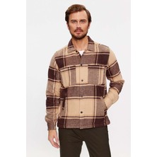 Only & Sons Erkek Onsmace Regular Fit Yan Cep Detaylı Gömlek 22026663 Kahverengi