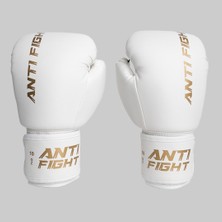 Antifight Basic Beyaz Gold Baskılı Boks Eldiveni