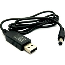 Boblov USB Dc Dönüştürme Kablosu 5V 12V Voltaj Yükseltme Kablosu 5.5x2.5mm USB To Dc Smart Step-Up Cable