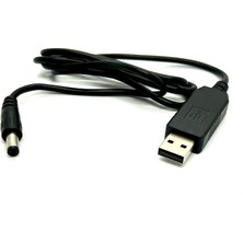 Boblov USB Dc Dönüştürme Kablosu 5V 12V Voltaj Yükseltme Kablosu 5.5x2.5mm USB To Dc Smart Step-Up Cable