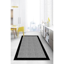 Lavita Home Dijital Baskı Yıkanabilir Kaymaz Gri Salon Halısı Mutfak Halısı Yolluk ve Paspas