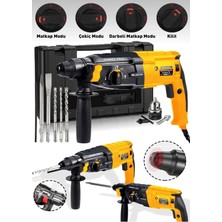Dynamic Max 4200W Çelik Şanzuman Bakir Sargılı 2-28 Kırıcı Delici Hilti Matkap 5 Adet Uç GRM-KIRICI12
