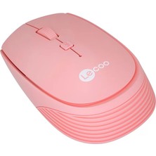 Lenovo Lecoo WS202 Kablosuz 1200DPI Optic Pembe Mouse