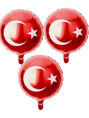 Best Parti 23 Nisan 29 Ekim Türk Bayrak Temalı Folyo Balon 45  cm  3 Adet
