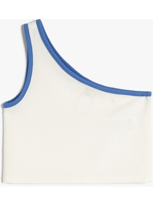 Koton Tek Omuz Üst Dokulu Renk Kontrastlı