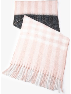 Koton Atkı Püsküllü Yumuşak Dokulu Renk Kontrastlı