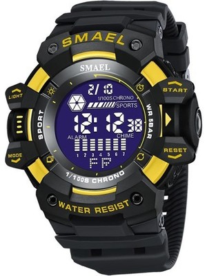 Hanyang Siyah Altın Smael Izle Erkekler Su Geçirmez 5ATM Alarm Kronograf Kronometre Spor Saat 8050 (Yurt Dışından)