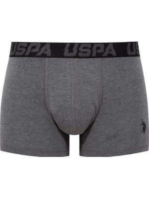 U.S. Polo Assn. Erkek Siyah - Antrasit -Baskılı 3'lü Boxer