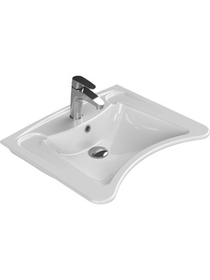 Turkuaz Seramik Bedensel Engelli 60 cm Lavabo