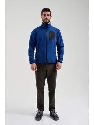 Exuma 2312003 Erkek Royal Blue Tam Fermuarlı Polar