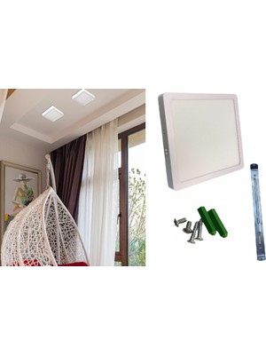 Cata CT-5234 18 Watt Sıva Üstü Kare LED Panel Armatür Günışığı