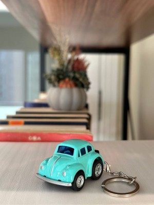 Ninova Aksesuar Ninova Aksesur Tosbağa Vosvos Diecast Araba Anahtarlık ve Çanta Süsü
