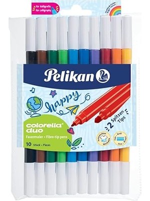 Pelikan Colorella Duo Çift Renkli Keçeli Kalem 10 Lu 973172