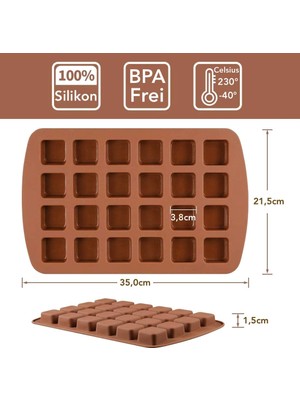 Tinky Winky Silikon Kare Desen Sabun Mum Muffin Çikolata Kalıbı