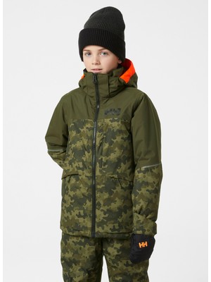 Helly Hansen Yeşil Erkek Çocuk Kapüşonlu   Kayak Montu HHA.41761-HHA.431  Jr Summıt Jacket