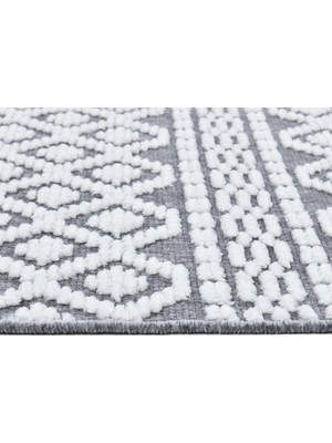 Giza Home Chenille Gri Yumuşak Yıkanabilir Çocuk Odası Oturma Odası Salon Mutfak Halısı N2 100 x 180 cm