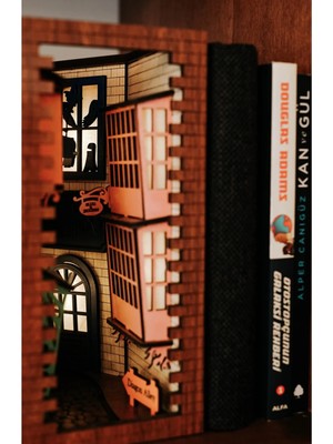 Woodenreal Harry Potter Diagon Alley Book Nook Kitap Köşesi Kitap Tutucu