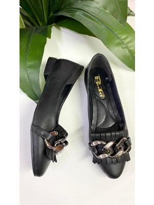 Punto 473021 Zincirli Püsküllü Düz Taban Babet