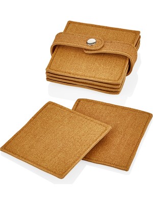 Decorium 10x10 cm 6 Parça Amber Deri Bardak Altlığı 9-01150030