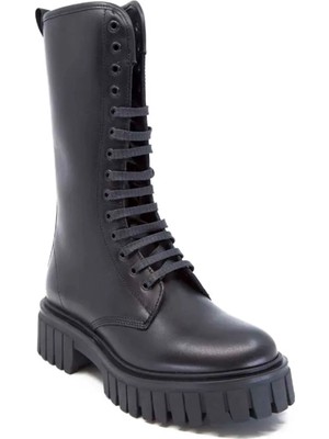 Frau Kadın Bot 86L4 Frau Poncho Boot With Wedge Outsole Nero