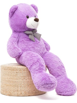 Sole Papyonlu Sevimli Büyük Peluş Ayıcık, 130 cm - % 100 Yerli