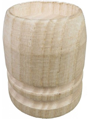 Hayaller Dükkanı 20 Adet Ağaç Kütük Tealight Mumluk Silindir Çizgili Naturel Pk:1