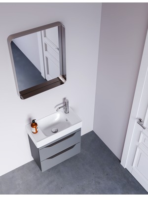 Turkuaz Seramik Sharp 60X30 cm  Sağ Delikli Lavabo