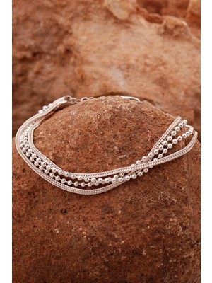 Sümer Telkari Hasır Elişi Gümüş 4421 Bileklik