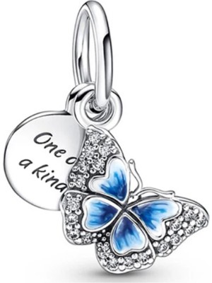 Stone Family Çelik Bileklik Uyumlu, Kelebek Sallantılı Charm